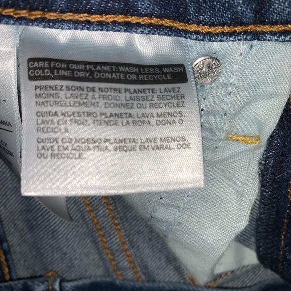 Levis Wedgie Straight Size 24 Distressed Dark Wash Button Fly Jeans - Picture 8 of 11